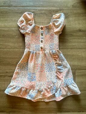 Wonder Nation Floral Smocked Dress – XS (4–5) – NWOT
